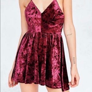 URBAN OUTFITTERS Crushed Velvet Romper